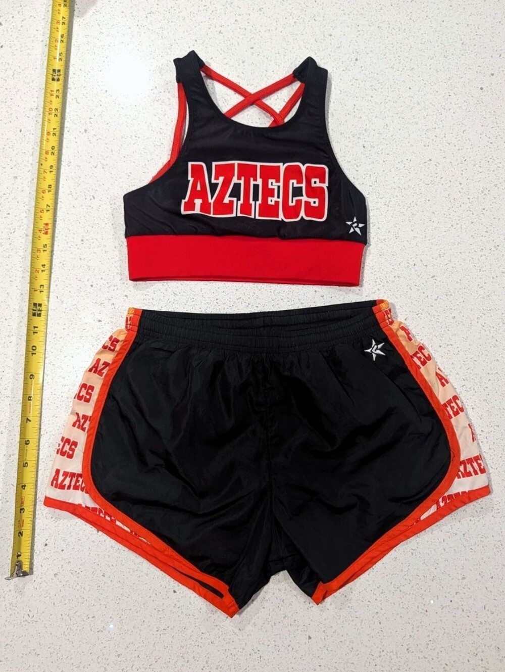 Real REBEL ATHLETIC Cheer Corona Del Sol High School AZ Uniform Cheerleading Set